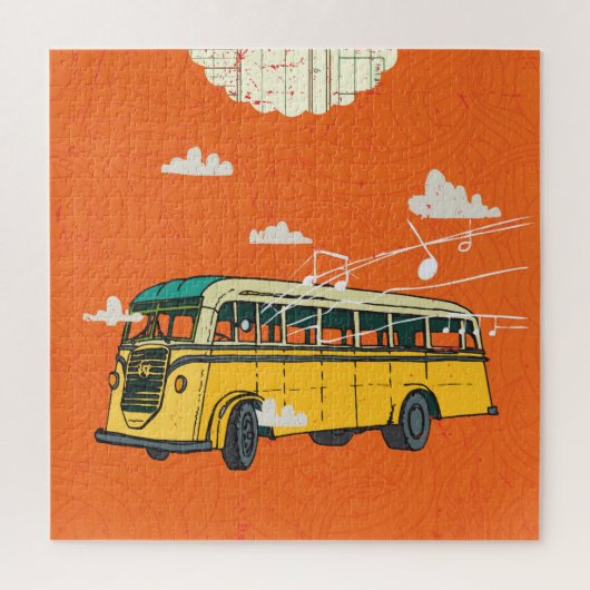 Bus: Wolken Textuur Achtergrond Legpuzzel (Verticaal)