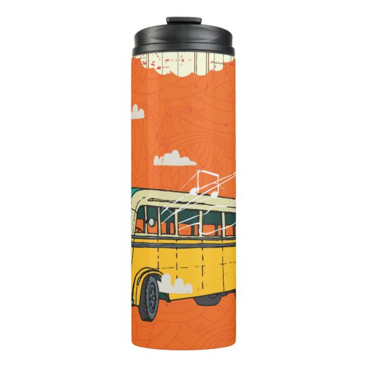 Bus: Wolken Textuur Achtergrond Thermosbeker (Voorkant)