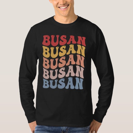 Busan City Groovy Retro T-shirt (Voorkant)