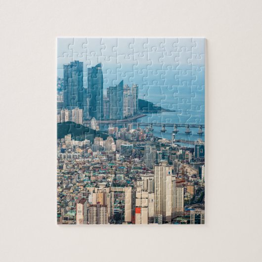 Busan city Skyline. Provincie Yeongnam, Zuid-Korea Legpuzzel (Verticaal)