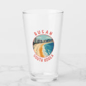 Busan Haeundae Beach Retro Distressed Circle Glas (Voorkant)