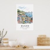Busan Haven Kunstprint Zuid-Korea Kust Scène Poster (Keuken)