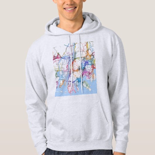 Busan South Korea City Map Hoodie (Voorkant)