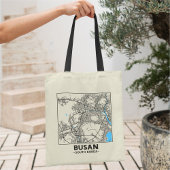 Busan, South Korea City Map Tote Bag