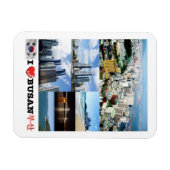 Busan - Zuid-Korea - I Love - Magnet Magneet (Horizontaal)