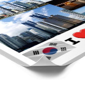 Busan - Zuid-Korea - I Love - Poster (Hoek)