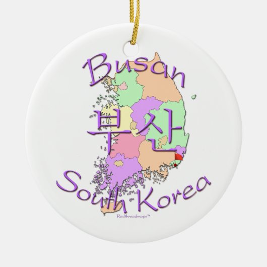 Busan Zuid-Korea Keramisch Ornament (Voorkant)