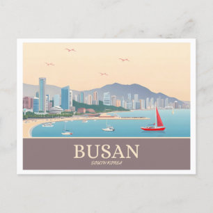 Busan Zuid-Korea Pastelreizen Briefkaart