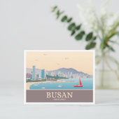 Busan Zuid-Korea Pastelreizen Briefkaart (Staand voorkant)