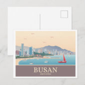 Busan Zuid-Korea Pastelreizen Briefkaart (Voorkant / Achterkant)
