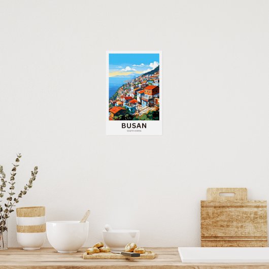 Busan Zuid-Korea Reisprint Poster (Keuken)