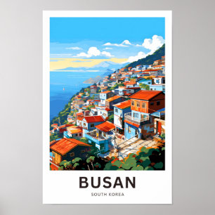 Busan Zuid-Korea Reisprint Poster