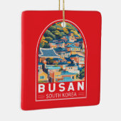 Busan Zuid-Korea Travel Art Embleem Keramisch Ornament (Rechts)