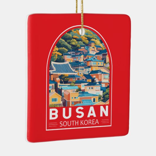 Busan Zuid-Korea Travel Art Embleem Keramisch Ornament (Rechts)