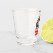 Busan Zuid-Korea Travel Art Embleem Shot Glas (Links)