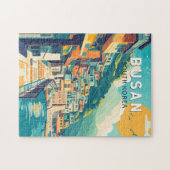 Busan Zuid-Korea Travel Art Vintage Legpuzzel (Horizontaal)