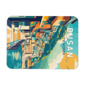 Busan Zuid-Korea Travel Art Vintage Magneet (Horizontaal)