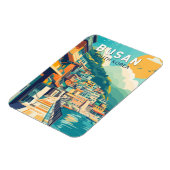 Busan Zuid-Korea Travel Art Vintage Magneet (Linkerzijde)