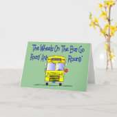 Busbestuurder "De wielen op de bus" Kaart (Gele Bloem)