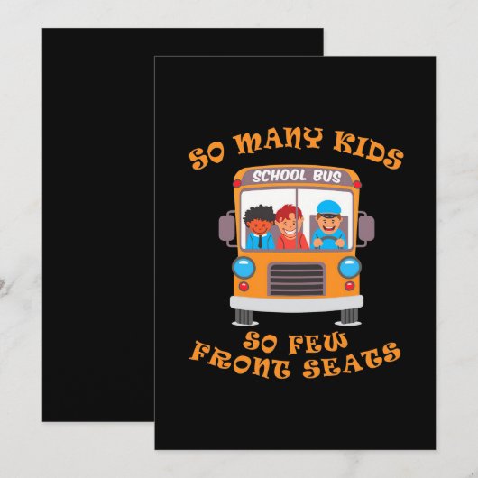 Busbestuurder zo veel Kinderen zo weinig voorstoel Save The Date (Voorkant / Achterkant)