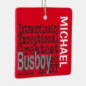 Busboy Extraordinaire CUSTOM Ceramic Ornamed Keramisch Ornament (Rechts)