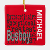 Busboy Extraordinaire CUSTOM Ceramic Ornamed Keramisch Ornament (Voorkant)
