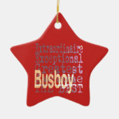 Busboy Extraordinaire Keramisch Ornament (Voorkant)