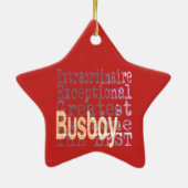 Busboy Extraordinaire Keramisch Ornament (Achterkant)