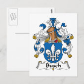 Busch Family Crest Briefkaart (Voorkant / Achterkant)