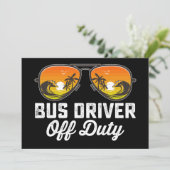 Buschauffeur Buiten Dienst Zonnebril Laatste Dag V Kaart (Staand voorkant)