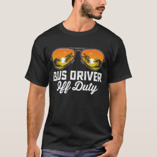 Buschauffeur buiten dienst zonnebril laatste schoo t-shirt