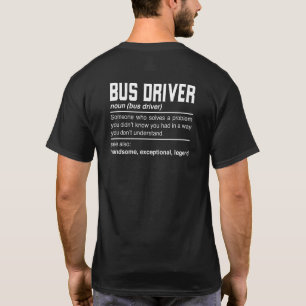 Buschauffeur Definitie Ontwerp School Openbare Bus T-shirt
