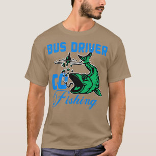buschauffeur gaat vissen t-shirt