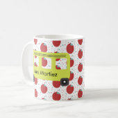 Buschauffeur Gele Appelpatroon Koffiemok (Voorkant links)