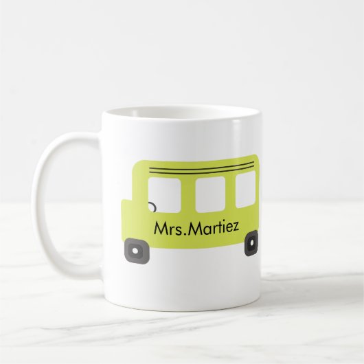 Buschauffeur Gele Bus Leraar Koffiemok (Links)