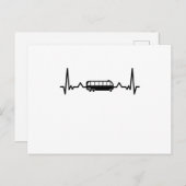 Buschauffeur Hartslag Schoolbus Cadeaus Briefkaart (Voorkant / Achterkant)