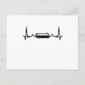 Buschauffeur Hartslag Schoolbus Cadeaus Briefkaart (Voorkant)