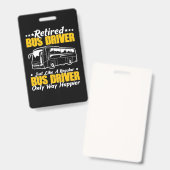 Buschauffeur in ruste badge (Voor- en achterkant)