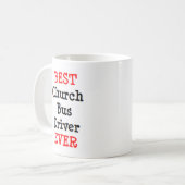 buschauffeur, kerk, beste koffie mok (Voorkant links)
