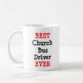 buschauffeur, kerk, beste koffie mok (Links)