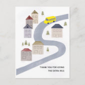 Buschauffeur Kerst Bedankt Schoolleerkracht  Briefkaart (Voorkant)