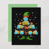 Buschauffeur Kerstboom Grappig Kerst Geschenk Notitiekaartje (Voorkant / Achterkant)