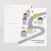 Buschauffeur Kerstmis Bedankt School Leraar Briefkaart (Voorkant / Achterkant)