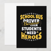 Buschauffeur Omdat Studenten Helden Nodig Hebben Kaart (Voorkant / Achterkant)