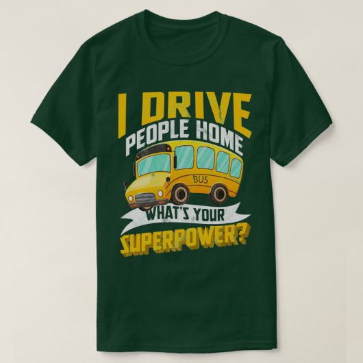 buschauffeur Omnibus School Bus Public T-shirt (Design voorkant)