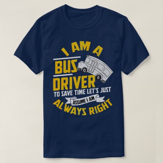buschauffeur omnibus - schoolbus - openbaar vervoe t-shirt (Design voorkant)