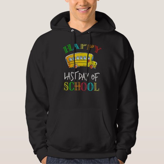Buschauffeur op de laatste dag van de schoolbus dr hoodie (Voorkant)