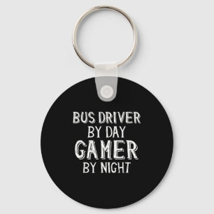 Buschauffeur Overdag Gamer 's Nachts Funny Gift Vo Sleutelhanger