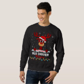 Buschauffeur Rendier Kerstman Hoed Buffalo Plaid K Trui (Voorkant volledig)