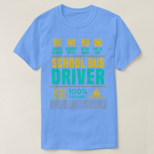 Buschauffeur school bus 42 t-shirt (Design voorkant)